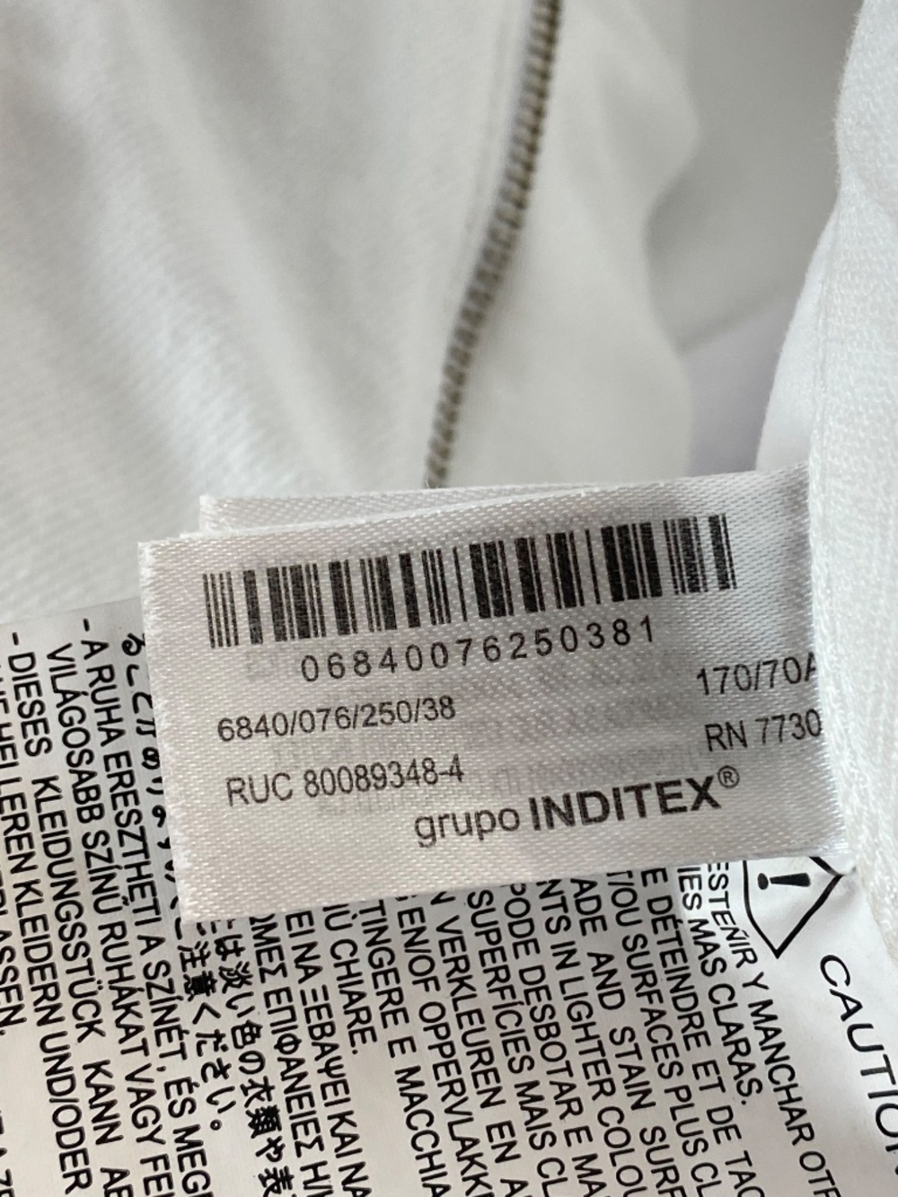 Zara Loose Wide Leg Mid-Rise Cotton Jean in White Size 6 - Picture 5 of 8